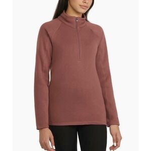 Stormpack Womens Long Sleeve Fleece 1/4 Zip Pullover Sweater pink size L NEW